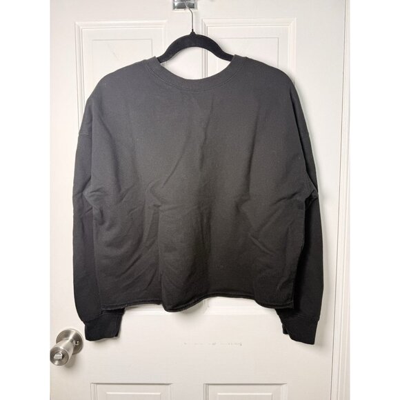 Yellowstone Dutton Ranch Cropped Sweatshirt Womens Large Black Long Sleeve - Picture 5 of 9